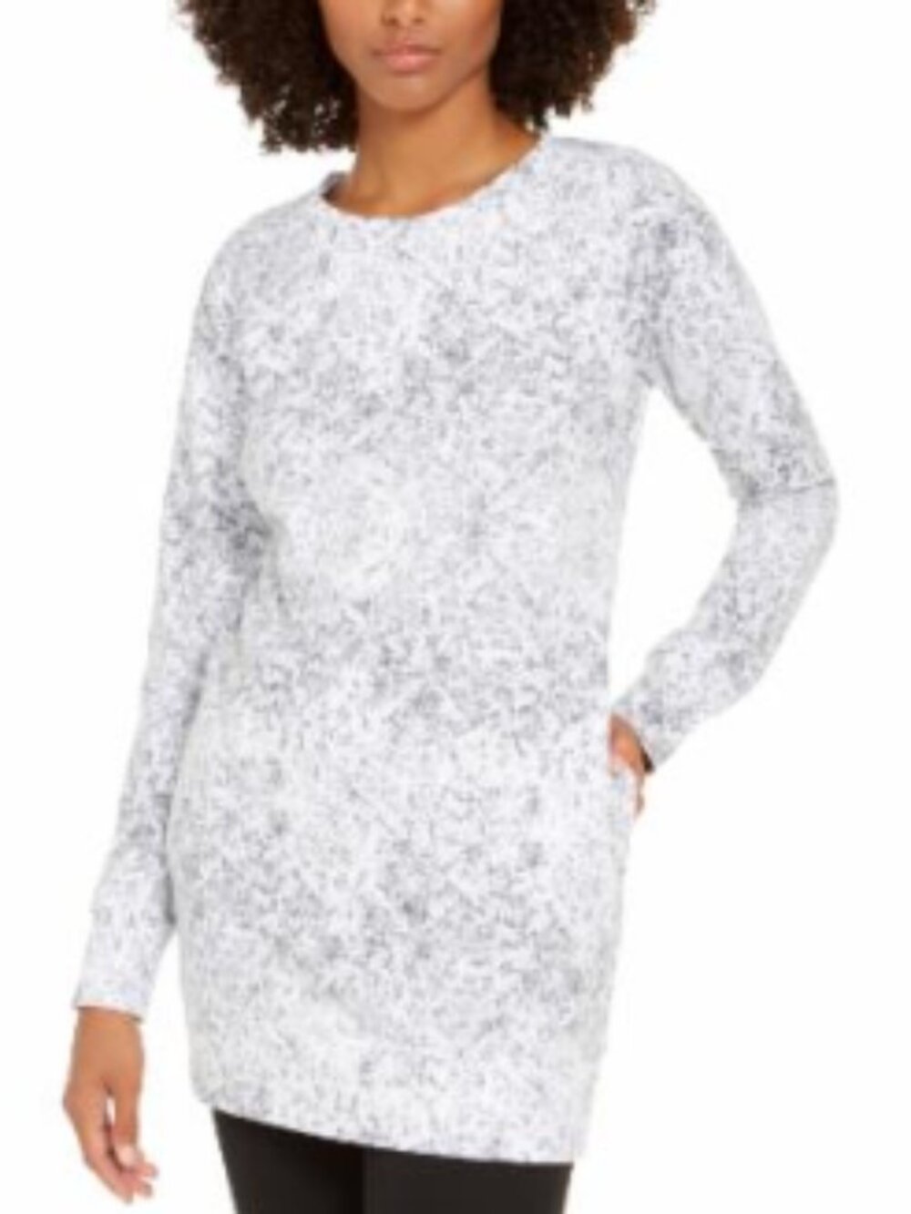 Ideology Women's Grey Snake Print Athletic Tunic S